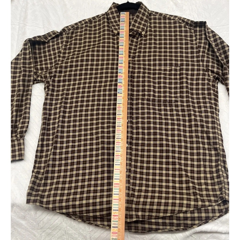 Burberry Mens Button Up Shirt Multicolor Plaid Cotton Long Sleeves USA Large - Picture 8 of 12